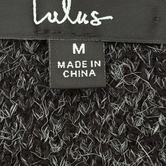 Lulus Cuddle Club Black Marled Long Sleeve Coatigan Open Front Size M - Picture 9 of 12